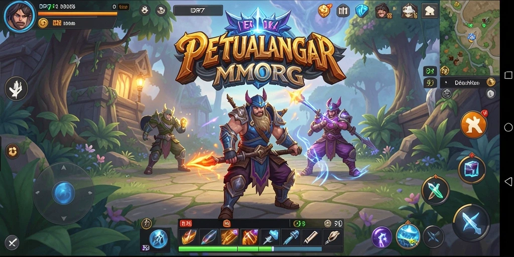 Screenshot utama IDR77 menampilkan aksi seru dalam gameplay MMORPG.