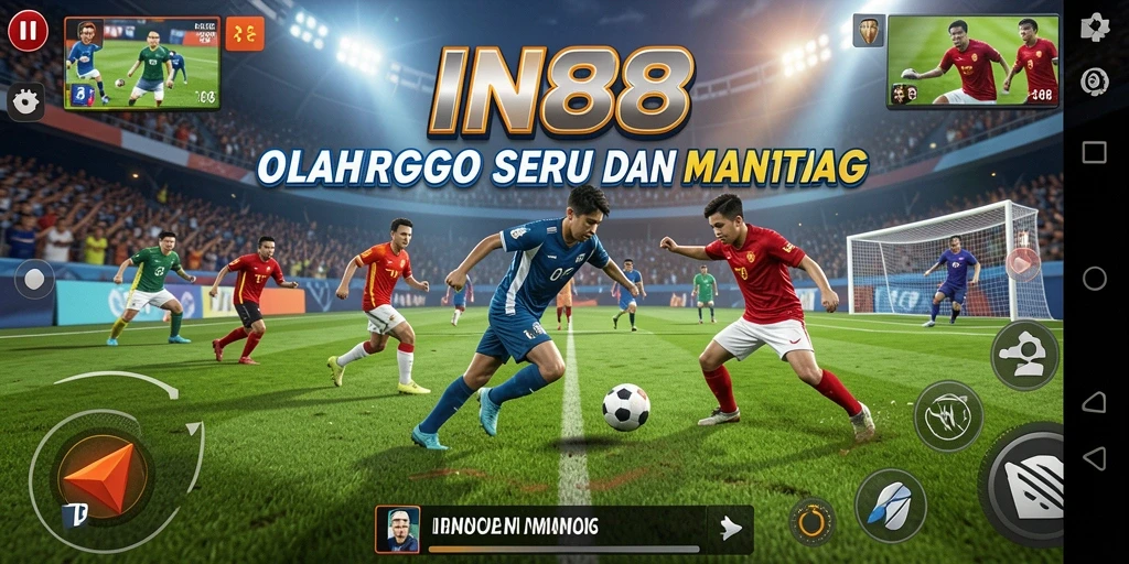 Tampilan gameplay seru IN88 dengan momen olahraga intens.