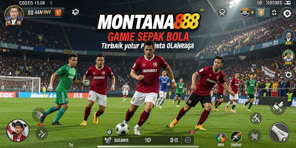 Screenshot gameplay MONTANA88 menampilkan pertarungan seru dalam dunia sepak bola.