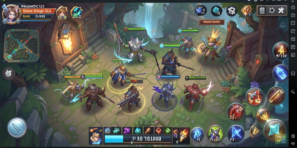 Screenshot gameplay PRAGMATIC123 yang menunjukkan strategi pertempuran.