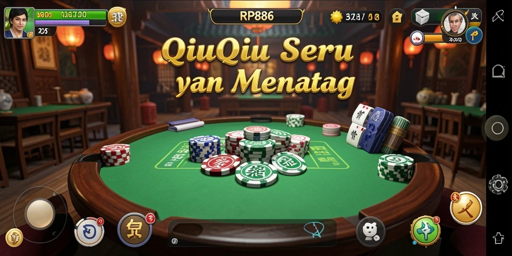 Tampilan gameplay seru dari RP886 dalam permainan QiuQiu.