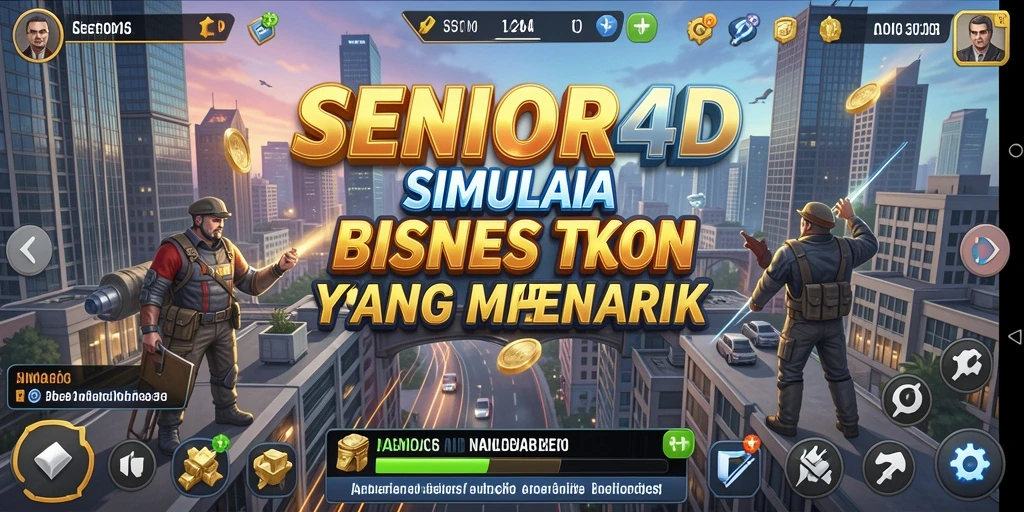 Screenshot utama SENIOR4D menampilkan gameplay Tycoon yang seru.