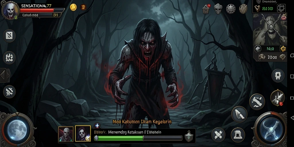 Screenshot dari gameplay menegangkan dalam SENSATIONAL77.